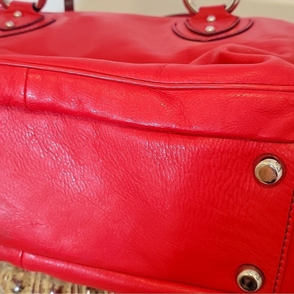 BIN046.8 Marc Jacobs Red Leather Blake Satchel Shoulder Bag - Picture 6 of 8